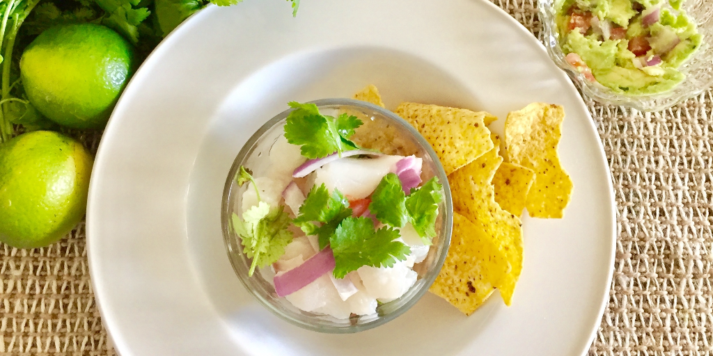 Peruvian Fish Ceviche With Avocado Salsa