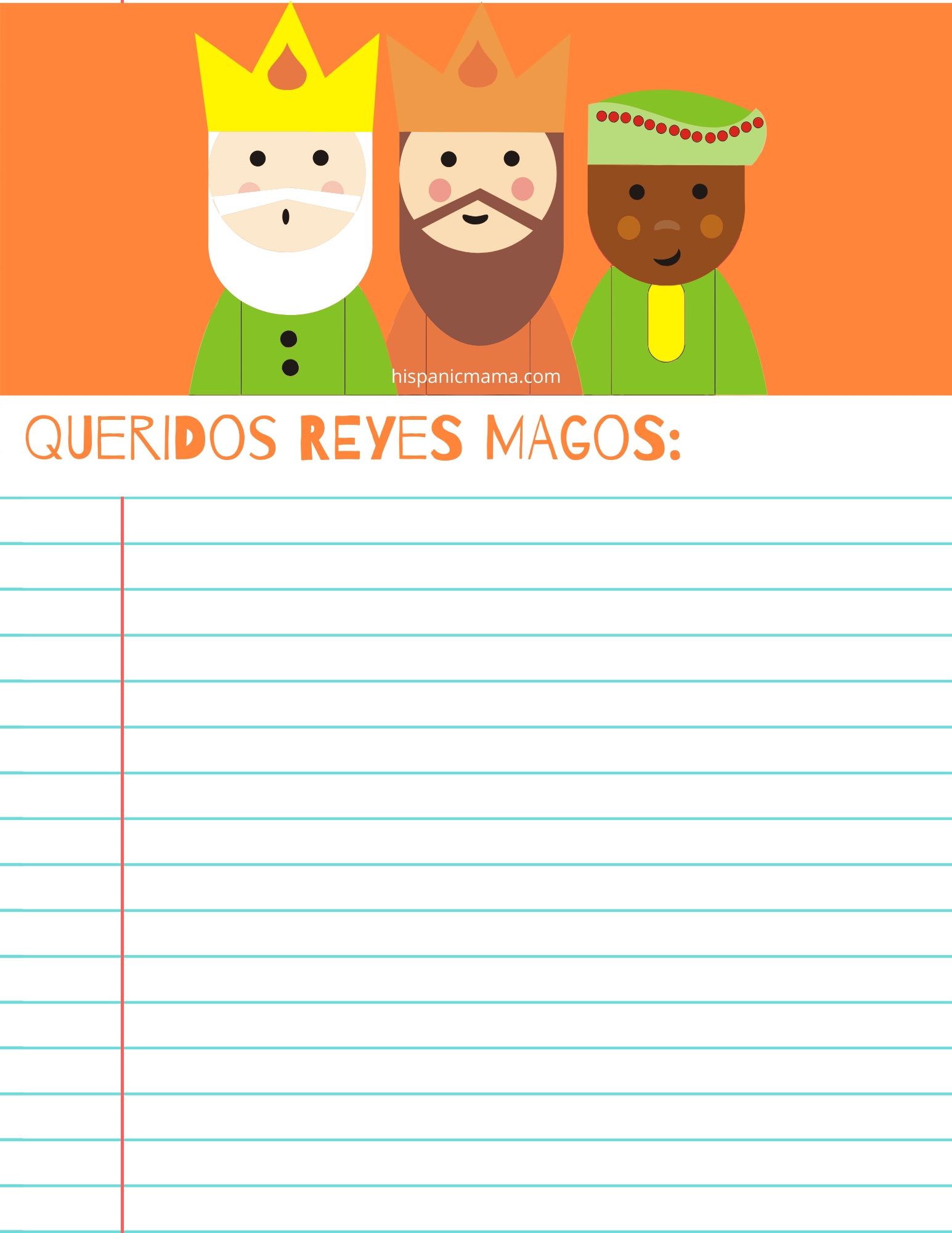 Queridos Reyes Magos Template
