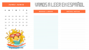 Summer Reading Calendar